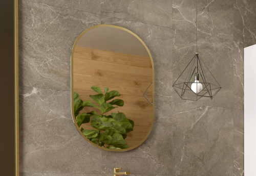 lodicon materiales de construccion en Murcia- espejo modelo soul gold de coycama